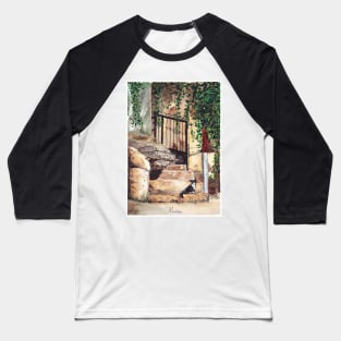 Odessa. Cat in the yard. Ukraine. Baseball T-Shirt